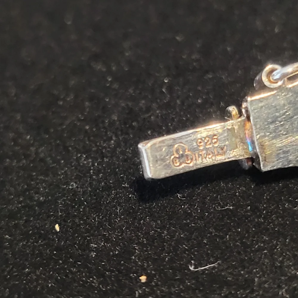 Unique sterling silver bracelet, 7.5" long - Picture 3 of 3